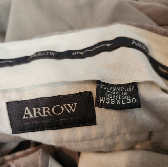 Arrow Dress Pants Size 38×30 Color Tan - Picture 7 of 8